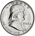 1948 50C BU Silver Franklin Half Dollar
