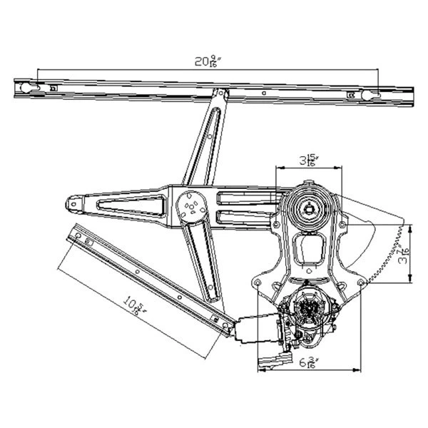 For Chrysler Sebring 01-06 Window Regulator and Motor Assembly Front Driver Side Foto 2 de 2