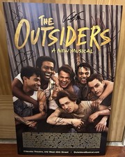 THE OUTSIDERS MUSICAL SIGNED X12 OBC BROADWAY CAST MEMBERS POSTER WINDOW CARD