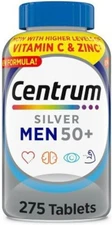 Centrum Silver MultiVitamin Complete Vitamin 275 Tabs Men Over 50+ EXP 11/2026+
