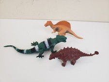 Greenbrier International Spinosaurus Pinacosaurus Lizard Figure PVC Toys Lot 3