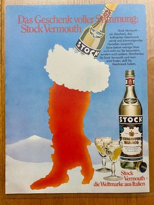 Stock Vermouth Die Weltmarke aus Italien retro 1972 Vintage Ad Werbung Reklame