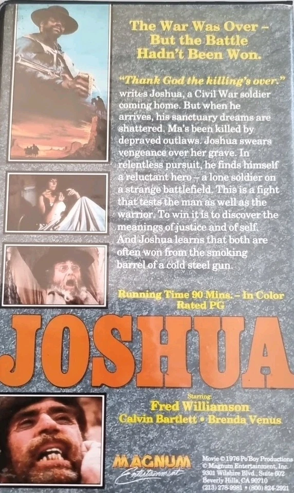 VHS Joshua (1976) FSK 16 Western von Larry G. Spangler mit Fred Williamson - Bild 2 von 4