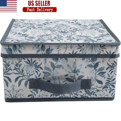Collapsible Storage Box Non-Woven W/ Label Window Durable Organizing Solution US