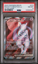 2025 Pokemon Scarlet & Violet Destined Rivals Team Rocket's Mewtwo ex #213 PSA 8