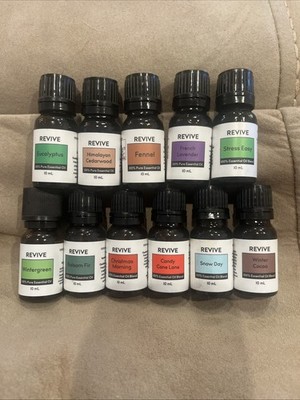 11 Revive Essential Oils Sealed Glass 10ml Winter Christmas Stress Fennel Snow