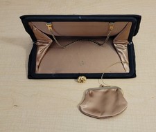 Vintage AFTER FIVE Clutch/Handbag w/ Hideaway Chain Handle  Coin Holder