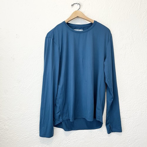 Outdoor Voices Top Long Sleeve Thumbholes Teal Blue Large L