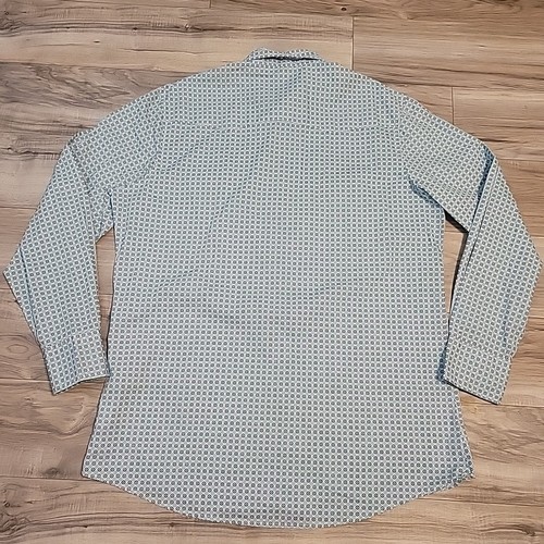 Wrangler Western Shirt Mens XLT Blue Pearl Snap AOP Long Sleeve Cowboy Rodeo - Picture 4 of 9