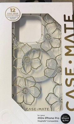 Case-Mate iPhone 16 Pro Case MagSafe - 12ft Drop Protection Floral Gems
