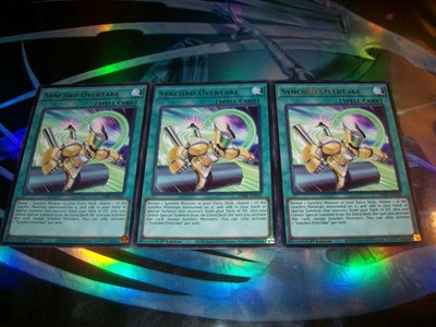 3x Synchro Overtake 1st Edition Rare PHRE-EN045 Yu-Gi-Oh!