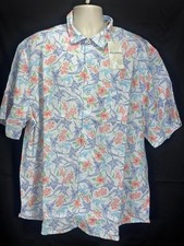 Tommy Bahama Big Tall Mens Size 1XLB White Coconut Point Marlin Shirt 138 NWT