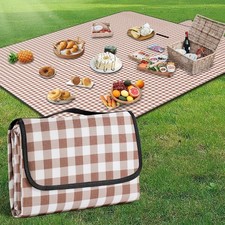 Large Picnic Blanket,78 x 118 Large Camping Blanket,with Handle,Waterproof and