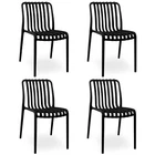 Sedia Da Esterno Iside Comfort Premium made of resistant plastic black x4