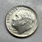 1955-D Roosevelt Dime 90% Uncirculated Silver 10c US Coin