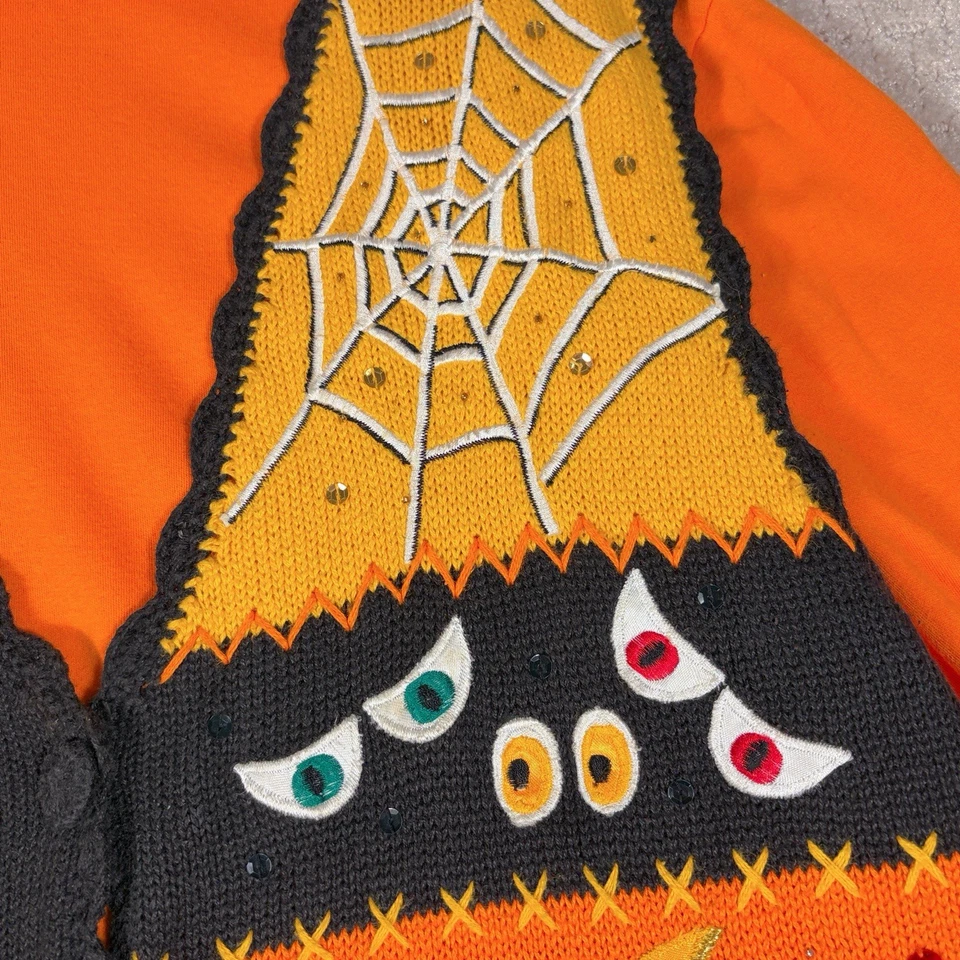 Conjunto de 2 piezas suéter chaleco cuello alto vintage ediciones básicas para mujer’s L Halloween Foto 4 de 4