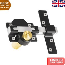 Weather-Resistant 70mm Double-Sided Gate Lock with 5 Keys - Classic Finish