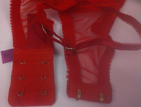 L'Agent By Agent Provocateur Red Ultra Sheer Seductive Underwired Bra Size 34 DD