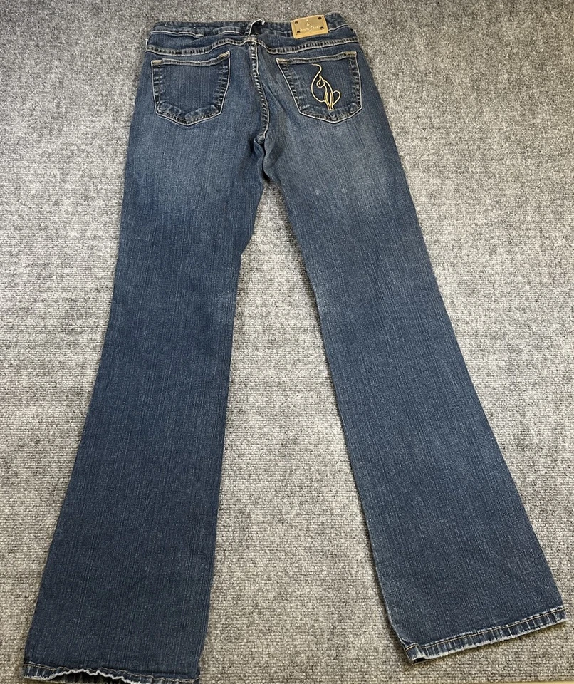 Jeans Baby Phat Kimora Vintage Azul Acampanado Bootcut Años 90 Y2K Talla 7 Se Ajusta a Cintura 26 Foto 3 de 4