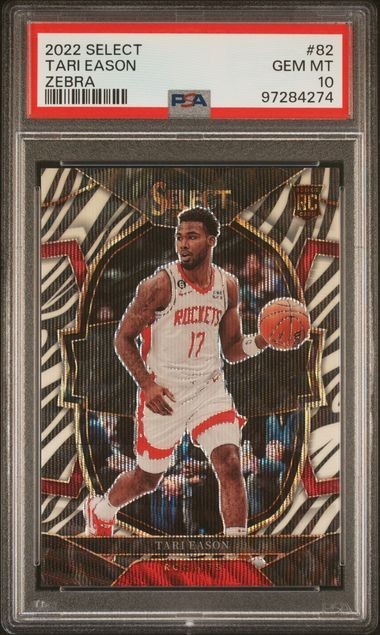 2022-23 Select Tari Eason Rockets Rookie RC Concourse Zebra SSP