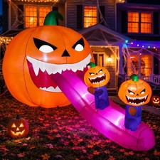 9FT Halloween Inflatables Pumpkin Outdoor Decorations Blow Up Inflatable Giant..