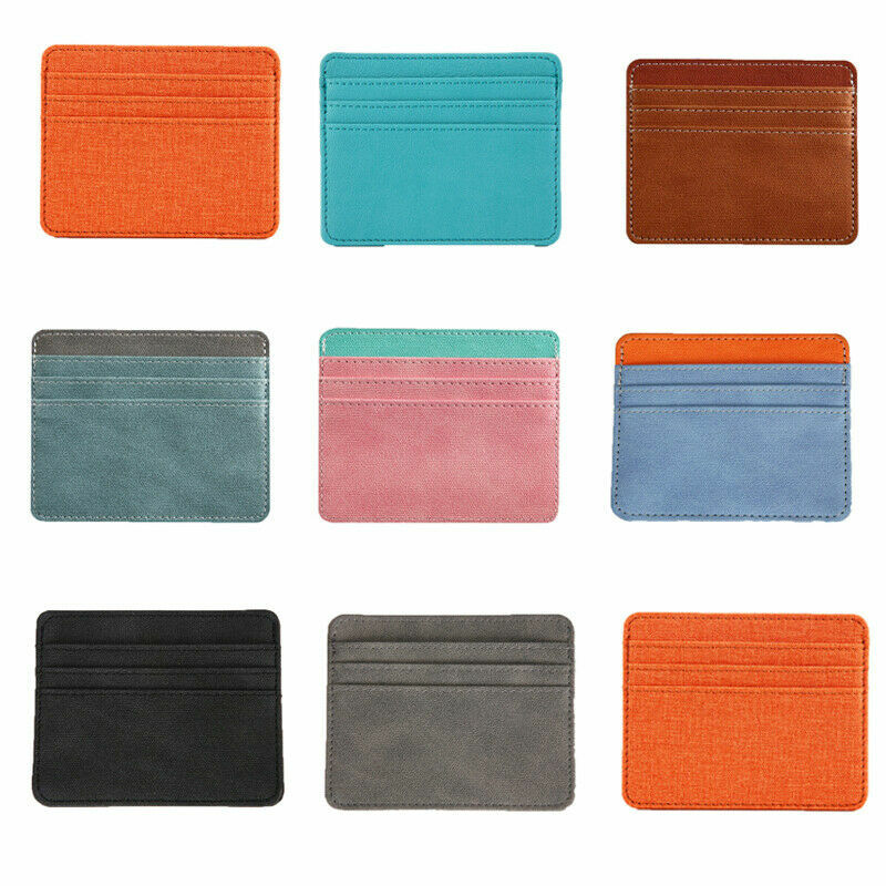 Slim Leather Wallet Card Holder for Men with Money Pouch-image