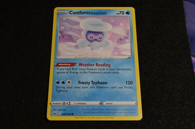 POKEMON CHILLING REIGN CASTFORM SNOWY FORM 034/198 NM/MINT PACK FRESH