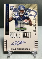 2014 PAUL RICHARDSON Contenders Rookie Ticket Auto RC Card# 228
