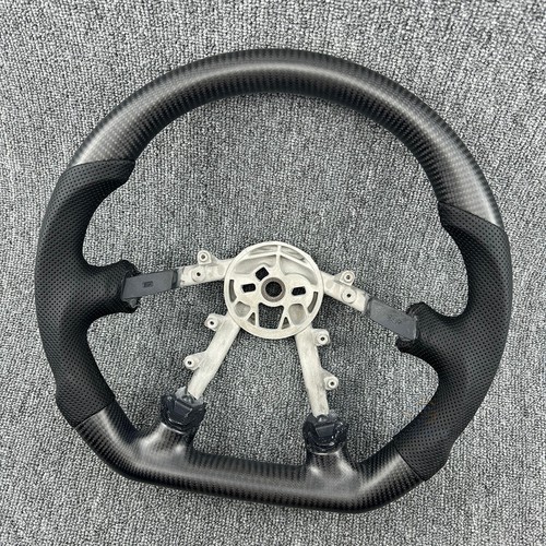 Customized Real CARBON FIBER Leather Steering Wheel Fit Corvette C5 Z06 97-04 - Foto 3 di 8