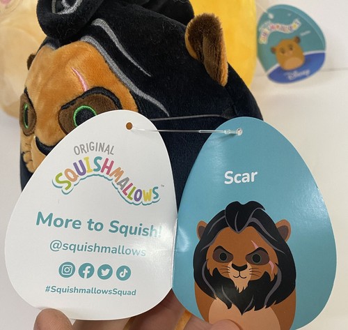 Disney 's Der König der Löwen Simba, Nala & Narbe 🎁 3er Set Squishmallows 6,5" 🎁 Neu mit Etikett - Bild 13 von 15
