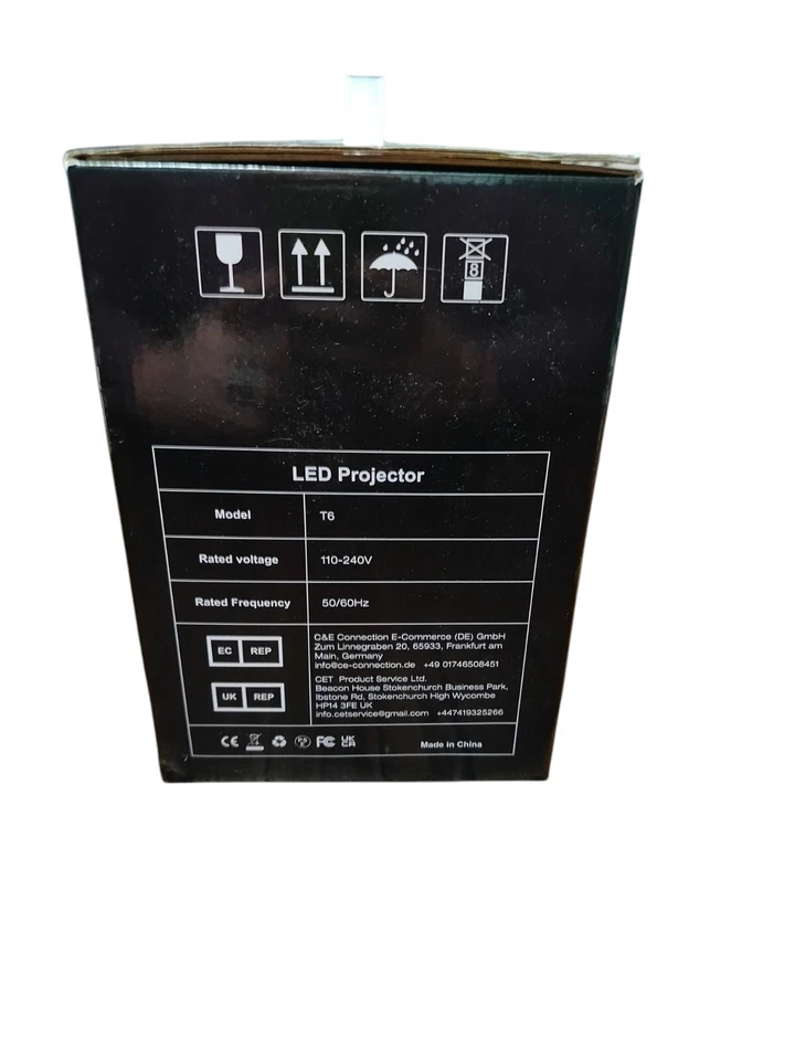 Groview T6 Projector Full HDTV 1080P HDMI USB Audio Mini Jack Bluetooth 5:1 - Image 3 of 4