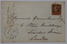 (9048-489) 1844 1d RED IMPERF COVER TO LONDON WITH BLACK MALTESE CROSS CANCEL
