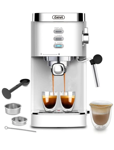 Gevi Espresso Machine 20 Bar with Milk Frother Coffee Machine Latte Cappuccino image
