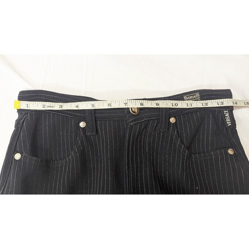 Vintage VERSACE Jeans Couture High-Waisted Pinstripe Pants 70s/80s - Picture 8 of 10