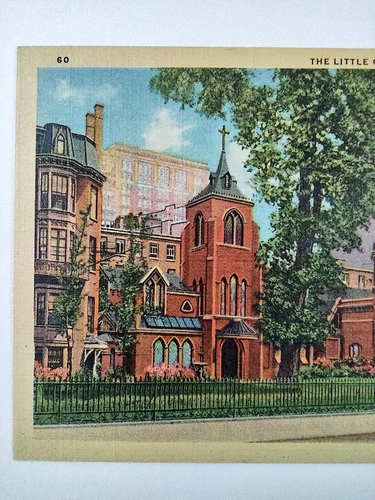 New York City NY Postkarte Die kleine Kirche um die Ecke Außenskyline - Bild 3 von 6