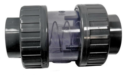 Produktbild von Valterra Rückschlagventil PVC 2,5cm - Schwing/Feder Kombination Transparent