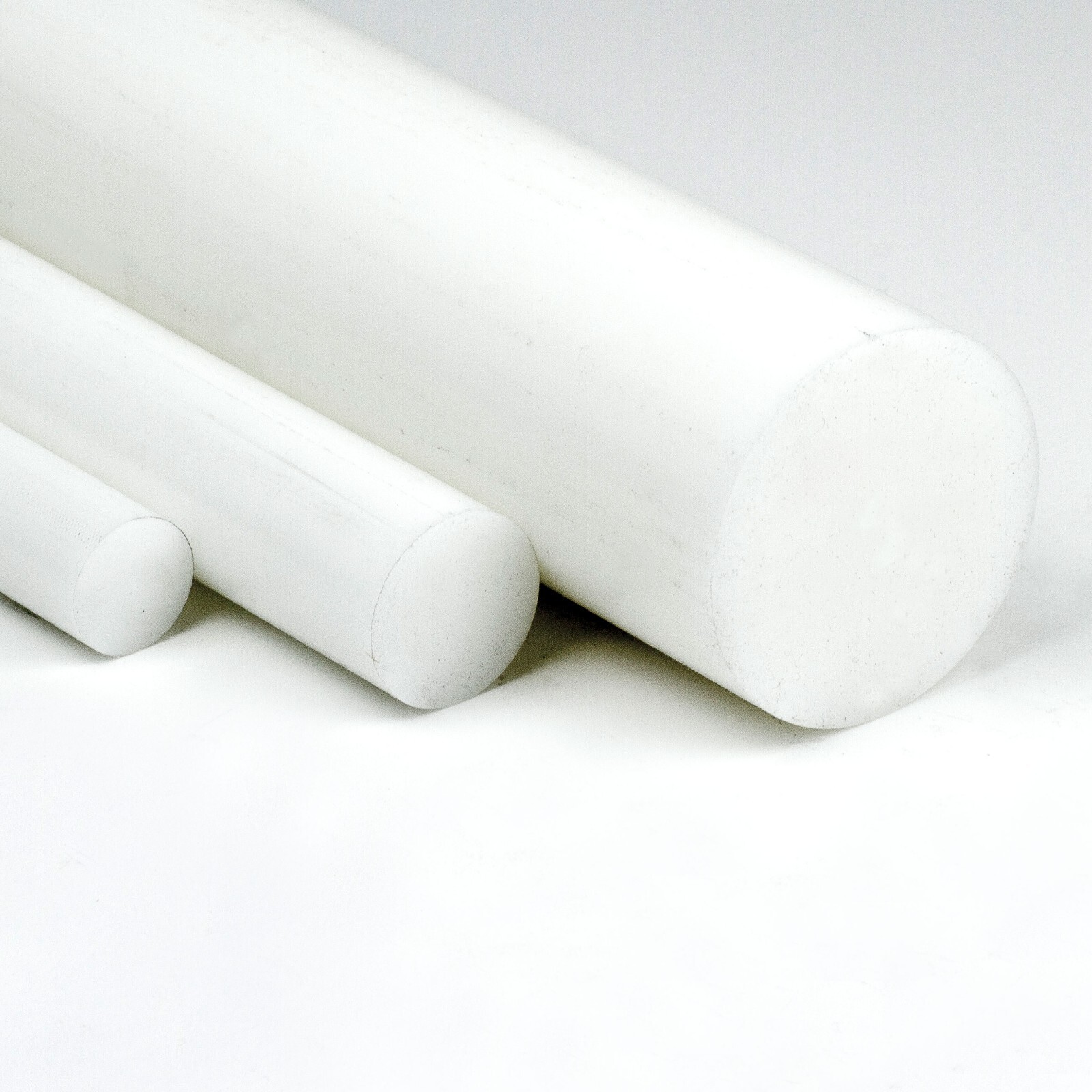 Weißer Polyamid Rundstab PA6 - 120mm Durchmesser, 250mm Länge