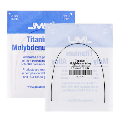 JMU Dental Ti-Mo Alloy TMA Beta Arch Wire Ovoid/Natural/Expanded Rectangular 1pc