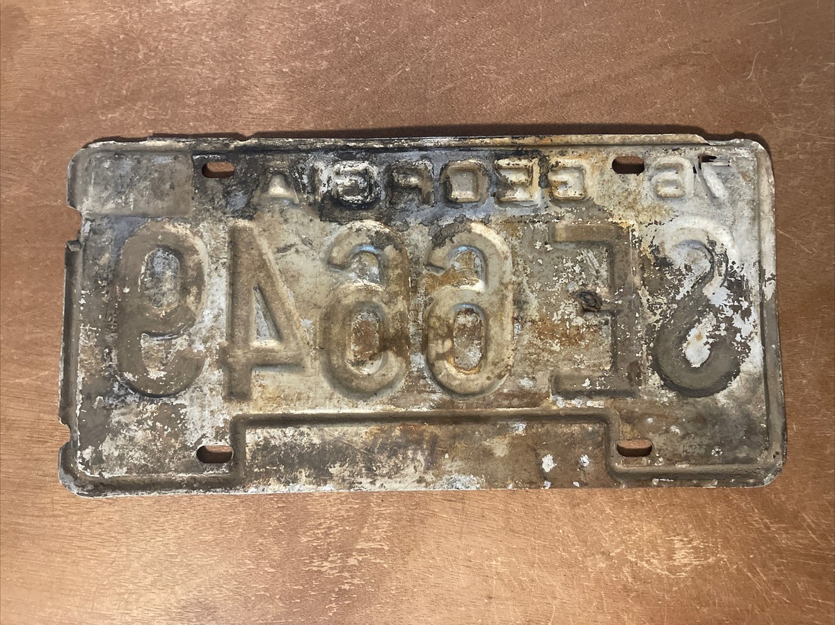 1976 1977 Georgia License Plate # SE 6649 Whitfield County