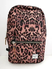 HERSCHEL SUPPLY SETTLEMENT MID 17L (LEOPARD) CANVAS BACKPACK MSRP $60 NEW w/TAG!