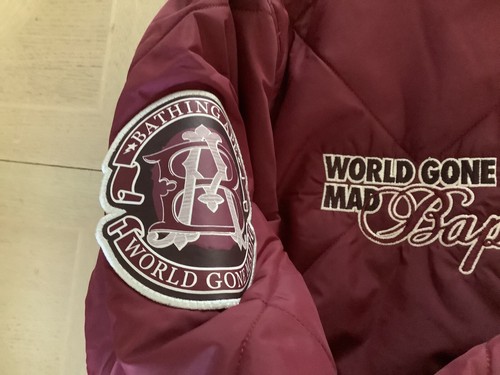 Authentic a bathing ape bape bape patch coach jacket red M new - Picture 3 of 11