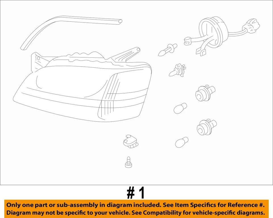 Faro conductor OEM 2003 2004 2005 2006 Subaru Baja Foto 4 de 4