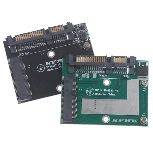 Half height MSATA Mini Pcie SSD To 2.5'' SATA3 6.0gps Adapter Converter Card