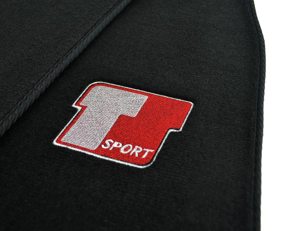 Alfombrillas para Toyota Hiace 1989-2004 con emblema deportivo alfombras negras a medida Foto 3 de 4