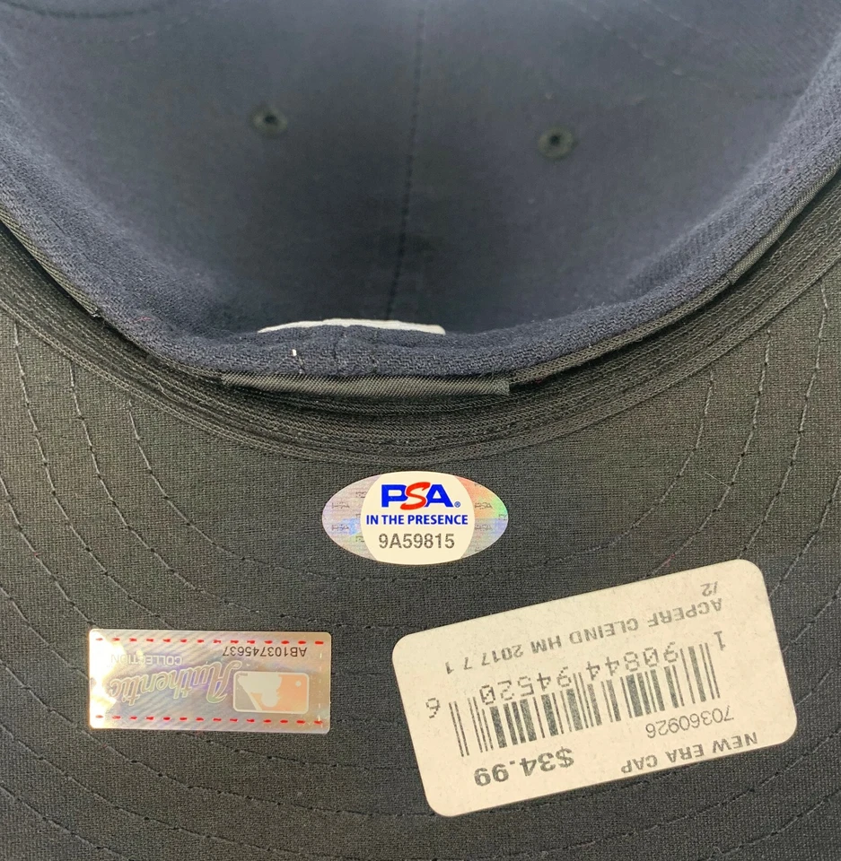 Omar Vizquel autographed signed inscribed New Era Hat Cleveland Indians PSA COA - Image 2 of 3