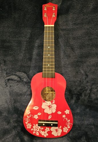 Vintage Hawaiian Leolani Brand Beautiful Bright Red with White Hibiscus Flowers+ - Picture 2 of 16