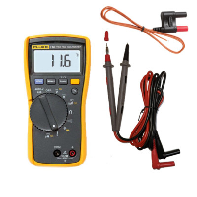 Fluke 116 True RMS HVAC elektrisches Digital Multimeter mit Temperaturfühler
