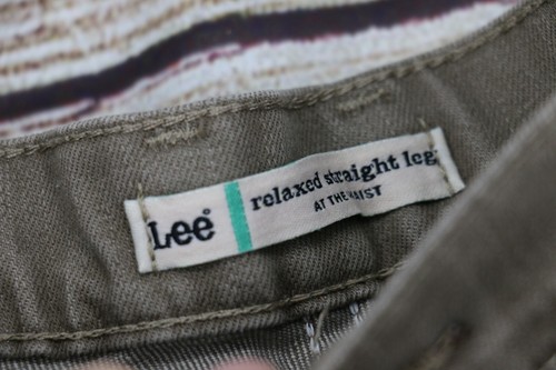 Lee Womens Size 12 Short Relaxed Straight Leg at the Waist Jeans Taupe Brown - Picture 6 of 11