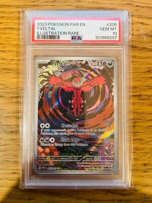 PSA 10! GEM! Yveltal (205/182) Paradox Rift S&V Illustration Rare