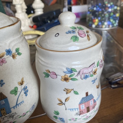 Vintage International China Heartland 4er Set Keramik Küche Kanister sehr guter Zustand - Bild 5 von 9